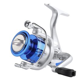 Carrete giratorio de pesca, carrete Baitcasting AK1000-7000 Max Drag 5KG 5 21, engranaje de transmisión de Metal, carrete giratorio de pesca de agua salada de alta velocidad 219d