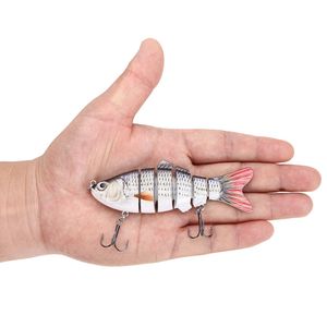 Leurre de pêche réaliste Wobbler, appât dur à 6 segments, Swimbait, Crankbait, lent, 10cm, 18g, leurre artificiel Isca, matériel de pêche