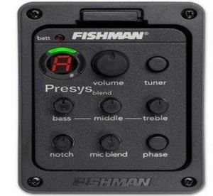 Fishman Presys Blend 301 Dual Modo Preamp de guitarra EQ Tuner Piezo System de ecualizador de piezo con recogidas de tablero de ritmo de micrófono 8598284