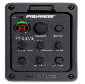 Fishman Presys Blend 301 Dual Mode Guitar Preamp Eq Tuner Piezo Pickup Equalizer System met Mic Beat Board in Stock3877395