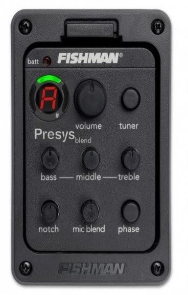 Fishman Presys Blend 301 Dual Mode Guitar Preamp Eq Tunner Piezo Pickup Equalizer System with Mic Beat Board in Stock1139942