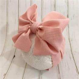 Fit alle baby grote boog meisjes maïs hoofdband 7 inch grote bowknot headwrap kids boog voor haar katoen brede hoofd tulband baby pasgeboren hoofdbanden