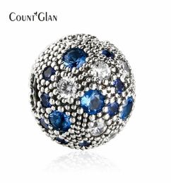 Fit armband 2017 Zomer nieuwe blauwe kosmische sterren vaste clip charme kralen voor sieraden maken 925 sterling zilveren decoratieve stop 2377469