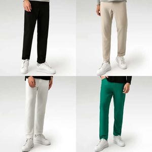 Fit Classic 5-Pocket Men Suit broek Katoen Mid-Rise Sweatpants Forens Forens Casual Pant Sweat Wicking Ademende golfbroek