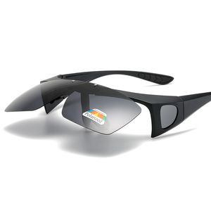 Fit flip-up lens voor mannen vrouwen zonnebril dragen over recept gepolariseerde bril rijden