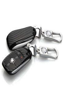 Geschikt voor Mercedes E-Klasse E200L/E300L Carbon Fiber Car Remote Smart Key FOB Shell Case Holder Cover1408328