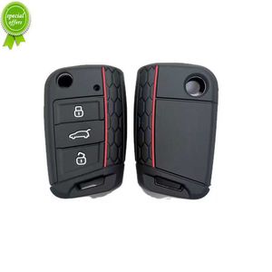 Fit voor VW Golf 7 MK7 Skoda Seat 2014 2015 2015 3 Button Flip Key Siliconen Cover FOB Hull Octavia Combi Leon Ibiza Cuptra Case