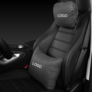 Ajustement Mercedes Benz siège de voiture oreiller cou 1 pièces coton avec logo support suspendu appui-tête appui-tête coussin compatible pour les accessoires Benz