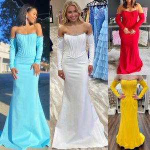 Fit n Flare Aqua Galajurk 2k24 Lange mouwen Korset Lijfje Kralen Dame Preteen meisje Optocht Jurk Formeel Feest Bruiloftsgast Rode Capet Runway Gala Black-Tie Lichtblauw