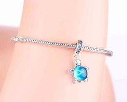 Fit Originele Europa Armband 100 925 Sterling Zilver Kralen Strengen Murano Glas Zeeschildpad Dangle Charm Hoge Kwaliteit Diy Sieraden3025737