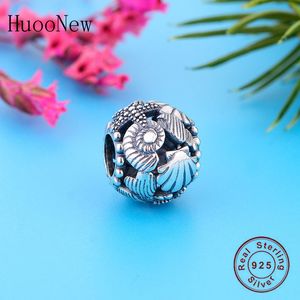 Fit Original Pandora Charm Bracelet 100% 925 Silver Summer Beach Style Sea Star Fish Shell Perle Pour Faire Des Femmes Berloque 2020 Q0531