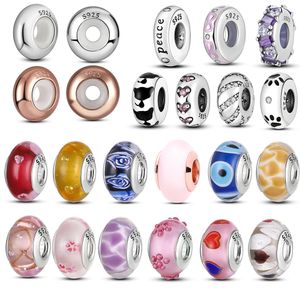 Ajuste Pandora cuentas 925 plata encanto mujer joyería silicona espaciador tapón Clip encantos Chamilia