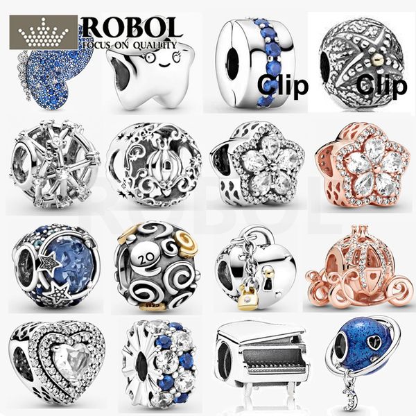 Fit Pandora Charm Bracelet 925 Sterling Silver Dangle Charms Citrouille Chariots Perles en forme de piano Pendentif Perle DIY Bijoux Accessoires T2404