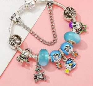 Fit Pandora bedelarmbanden 925 Sterling Silver Murano Glass Clown Fish European Charm Beads past armbanden Blue Boy Email Robot Dang Diy Sieraden