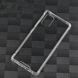 Ajustement Antichoc Transparent PC Retour TPU Bumper Scratch Protection Case Cover pour Samsung Galaxy A01 A41 A21 M31 A51 A71 A91 A31 A51-5G, A71-5G