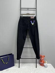 Fit True Mens Stretch Trousers Borduurwerk Denim Designerjeans For Men Women Pants Borduurwerkpatroon jeans Groothandel
