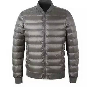 Fitaylor Winter Hommes Veste 90% Blanc Duck Down Ultra Light Thin Vestes O Cou Slim Manteau chaud Basic Outwear Coupe-vent Parkas 201209