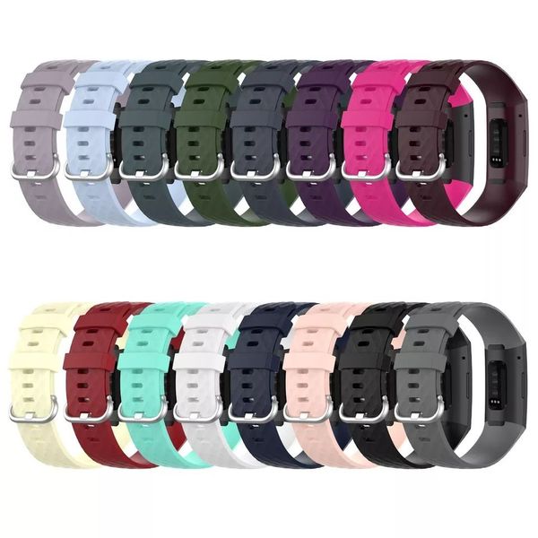 Fitbit Charge 4 Bande de remplacement Silicone 3 SE Bandes Femmes Hommes Bracelets à sangle réglable