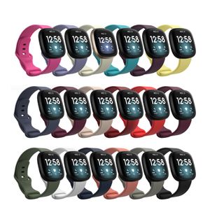 Fitbit Sense 2 bandes pour Versa 4 Versa3 bracelet de remplacement souple étanche bracelet de montre de Sport pour femmes hommes