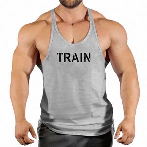 Fitn Kleding Bodybuilding Shirt Mannen Top voor Fitn Sleevel Sweatshirt Gym T-shirts Bretels Man heren Vest Stringer B3Ue #