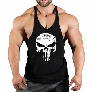 Fitn Vêtements Bodybuilding Shirt Hommes Top pour Fitn Sleevel Sweat Gym T-shirts Bretelles Homme Gilet Stringer v5rA #