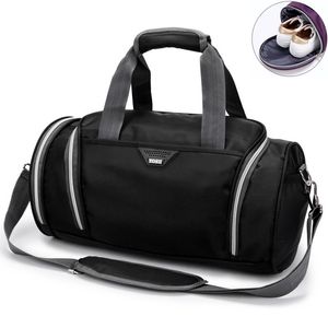 Fitnesszak cilinder handtas mannen fitness handheld schoenen tassen waterdichte nylon een schouder rugzak sport vrouwen yoga gym bag Q0705