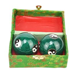 Fitnessballen 2pcs Rollende Baoding Bal Yin Yang Ontspanningstherapie Massage Chinese Gezondheid Handvinger Oefening Dagelijkse meditatie 231027