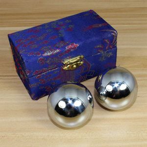 Balles de fitness Boules de Baoding chinoises Fitness Handball exercice de santé Stress Relaxation thérapie Chrome boule de Massage des mains 38/48mm 230826