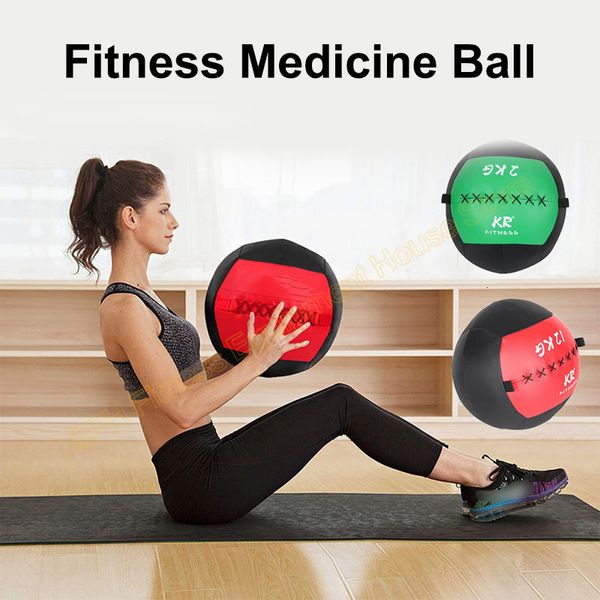 Ballons de fitness Fitness PU Ballons de médecine souples Gym Snatch Wall Ball Gravity Ball pour Crossfit Balance Training Diamètre 35 cm Balles d'entraînement vides 230826