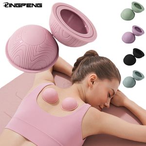 Bolas de fitness Bola de masaje Yoga Relajación muscular Alivio del dolor Bola de fascia portátil Silicona Taza anticelulítica Masaje al vacío Ventosas 230307