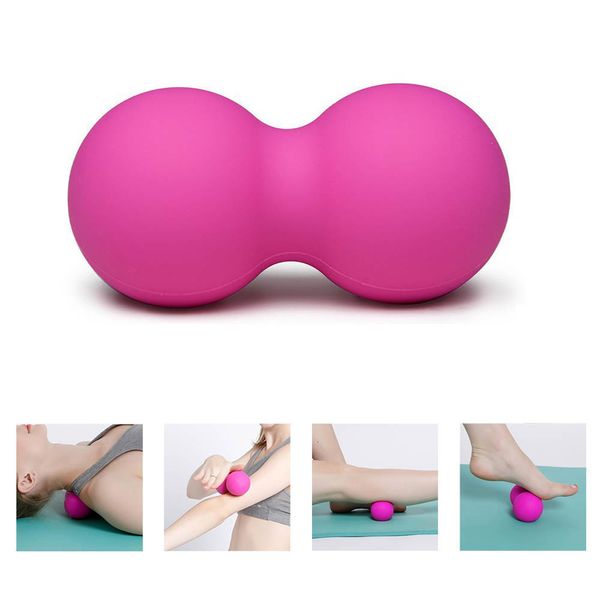 Balles de fitness Balle de massage aux arachides Balles de crosse d'exercice TPE Double Muscle Sports Gym Yoga Ball Trigger Point Therapy Libération myofasciale 230307