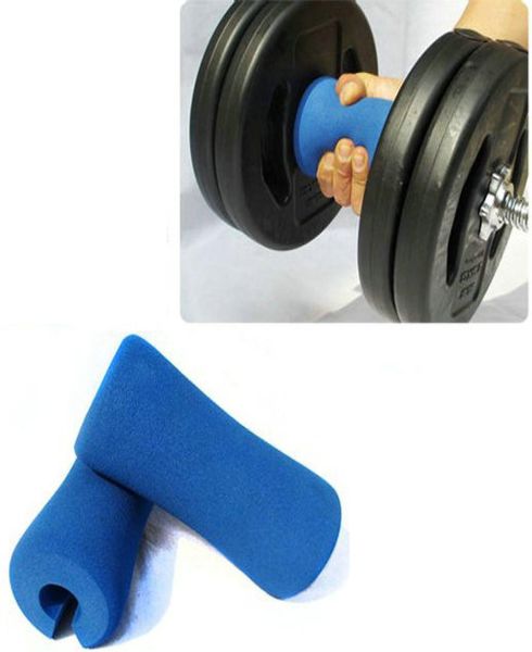 Empuñadura de Fitness azul EVA ejercicio para perder grasa mango equipos de Club mancuernas más gruesas gimnasio Bardull bar grips8083983