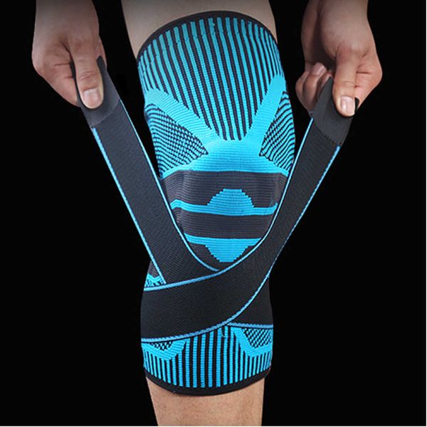 Fitness Genouillères Sports Compression Crossfit Genouillère Basket-ball Courir Genouillères Silicone Ressort Soutien Patella Protecteur Q0913