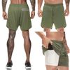 Leggings de fitness shorts mans mans maigres skinny double pont m￢le court s￩chage rapide s￩chable respirant de jogging de basket-ball de basket-ball camouflage court