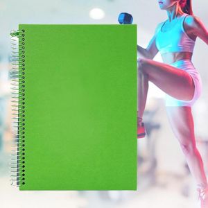 Fitness notitieblok Single Coil Process Hard Shell Cover met bladwijzer Touw Engelse versie Dagelijkse zelfdiscipline Workout Planner Sp