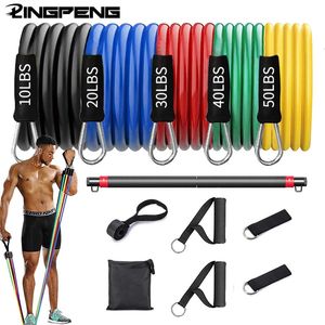 Fitness Resistance Rubberen band Yoga Elastische band Upgrade Trainingstaaf Set Pilates Training Oefening Fitnessapparatuur Pull touw 240409