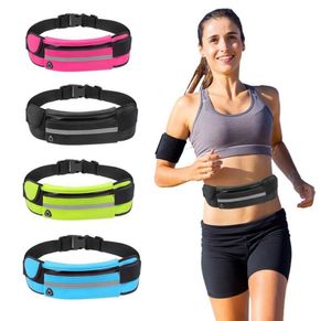 Riñonera para correr para hombre y mujer, riñonera para deportes al aire libre, impermeable, cinturón de entrenamiento de viaje, monedero de bolsillo, riñonera para teléfono móvil