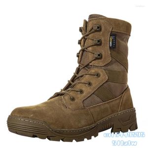 Fitnessschoenen 1000D Nylon Waterdicht Trekking Wandelen Heren Militaire Tactische Legerlaarzen Laag Split-grain lederen uitrusting