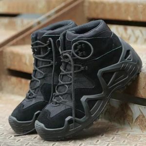 Fitness schoenen 2024 High Top Tactical Military Boots Men Women Desert Combat Army Army Bewaar warm werk