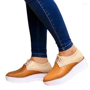 Chaussures de fitness 2024 printemps Pu Gold Sneakers Femmes plate-forme plate à lacets dames décontractées automne féminine zapatos de mujer