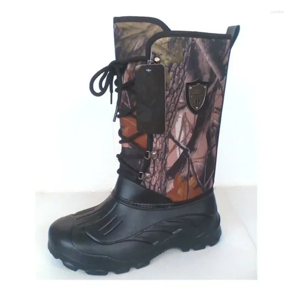 Zapatos de Fitness -30 Grados Invierno Hombres Botas de Nieve de Tubo Alto con Forro Acampar al Aire Libre Pesca Senderismo Caza Impermeable A Prueba de Viento Antideslizante