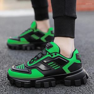 Fitness schoenen aankomst 2024 Casual mannen alle seizoenen mesh mode gemengde kleur wig dikke sneakers hardloopschoen non-slip big size 46