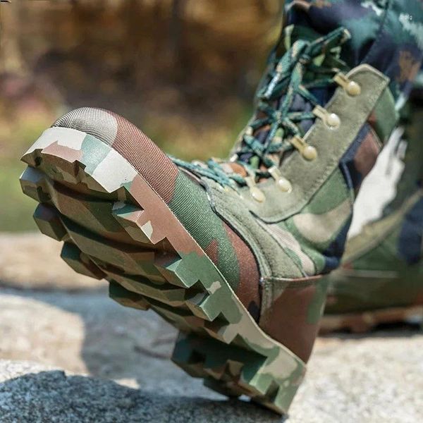 Chaussures de Fitness Camouflage bottes de Combat hommes ultralégers Jungle désert homme haut de gamme en plein air tactique Forces spéciales chaussures militaires