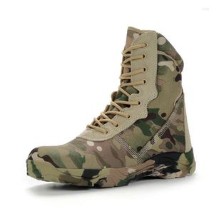 Chaussures de Fitness Camouflage hommes bottes travail sécurité désert tactique militaire automne hiver spécial armée cheville mâle