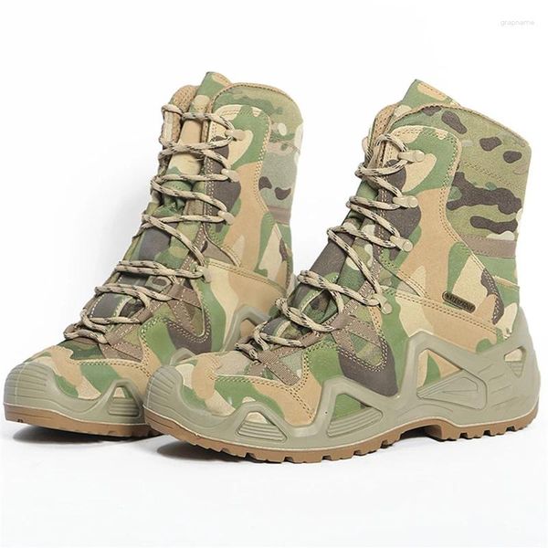 Chaussures de fitness Combat Tactique Désert Bottes Militaires Hommes Haut-Top Armée Fans Randonnée En Plein Air Cheville Escalade Cross-Country Grand 39-46
