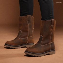 Chaussures de Fitness en cuir de vache pour hommes et femmes, baskets montantes de randonnée, de chasse, tactiques de Combat dans le désert, imperméables, pour la marche sur la neige