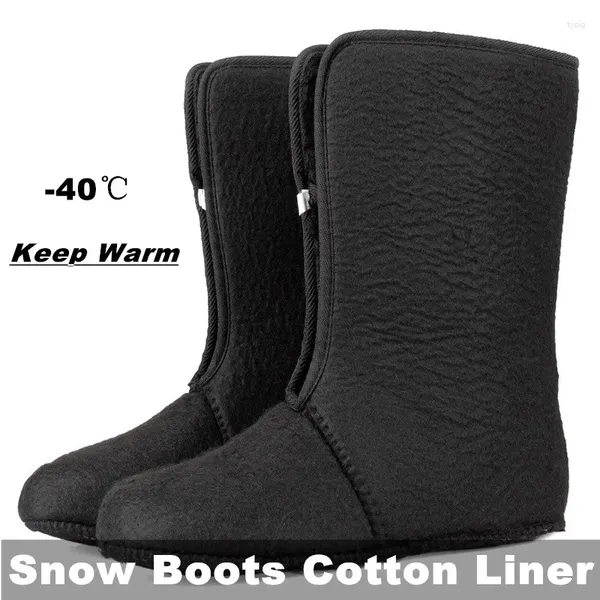 Chaussures de fitness pêche les bottes de neige chaussettes de doublure en toison hivernale épaisse chaude plus en velours coton accessoires extérieurs