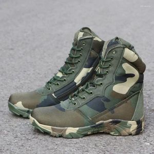 Chaussures de Fitness Jungle Camouflage bottes militaire Combat léger Camouflage randonnée moto pour hommes/femmes avec fermeture éclair respirant