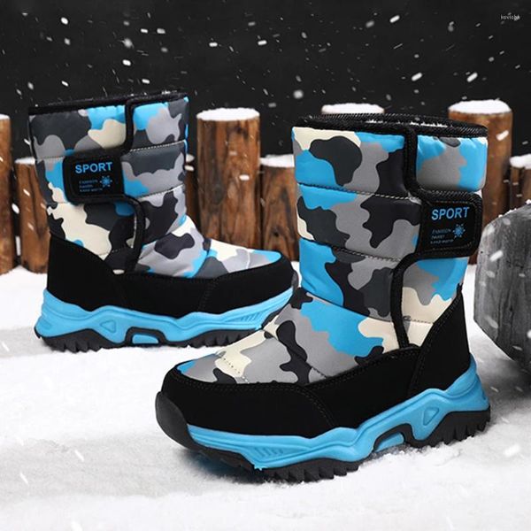 Chaussures de Fitness pour enfants, bottes de neige légères et chaudes, antidérapantes, pour l'hiver et l'extérieur, pour le ski