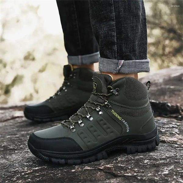 Chaussures de fitness Lace Up Grey Mens Boots Boots Sneakers pour Teenager Mountain Sport Caregiver Intéressant Girl Snow Ydx2